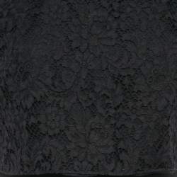 Pre Owned Christian Dior Black Silk Blend and Lace Short Dress M