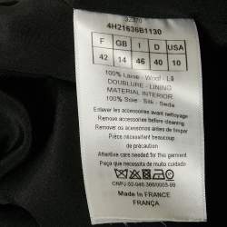 مملوكة مسبقًا Dior Grey Wool Button Detail Sleeveless Overcoat L