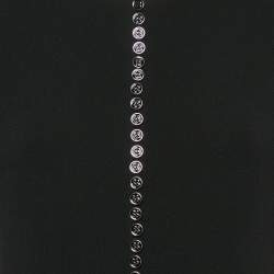 Dior Black Wool Button Front Mini Dress L