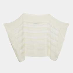 Pre Owned Dior Cream Silk & Sequin Paneled Top M