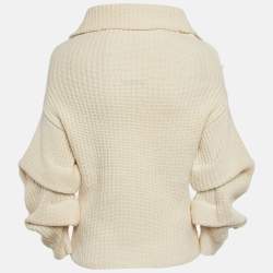Dior Off-White Wool Cowl Neck Sweater M