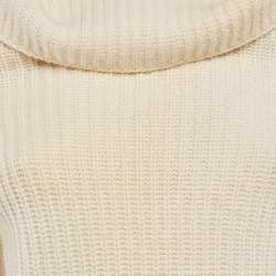Dior Off-White Wool Cowl Neck Sweater M