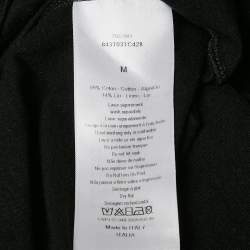 Pre Owned Dior Black Printed Cotton T-Shirt M