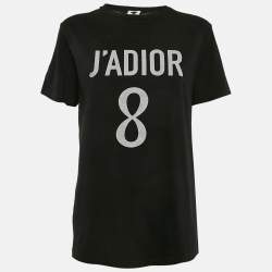 Pre Owned Dior Black Printed Cotton T-Shirt M