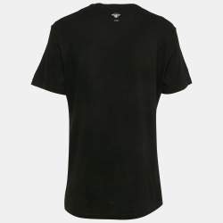 Pre Owned Dior Black Printed Cotton T-Shirt M
