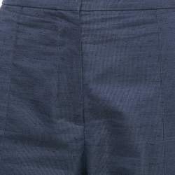 Dior Navy Blue Cotton Blend Capri Pants M