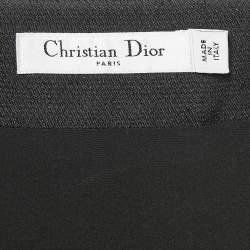 Pre Owned Christian Dior Black Silk Blend  Pleated Wrap Mini Skirt S
