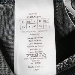 Christian Dior Blue Oblique Stretch Nylon Mini Skirt S