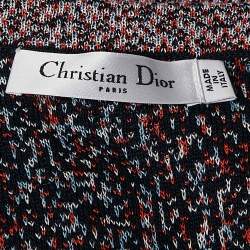 Christian Dior Blue/Orange Knit Tank Top M