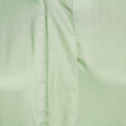 Pre Owned Christian Dior Sports Green Logo Print Synthetic Bomber Jacket M
