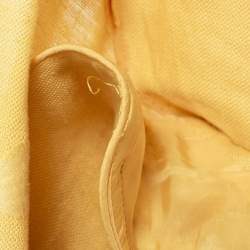 Pre Owned Christian Dior Pret a Porter Yellow Jacquard Pleated Blouse M