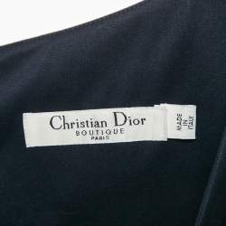 Dior Navy Blue Cotton Sleeveless Short Dress M
