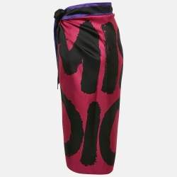 Christian Dior Multicolor Print Silk Double-Sided Waistband Sarong One Size