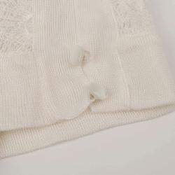 Dior White Cotton Half Sleeve Knit Top Size 38