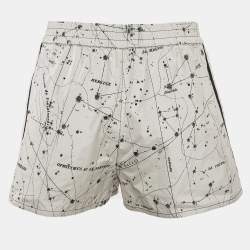 Dior White Jacquard Logo Puller Detail Shorts S