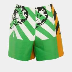 Christian Dior Green Printed Nylon Shorts S