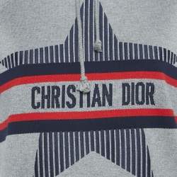 Christian Dior Grey Start Embroidered Sweatshirt and Shorts Sets S