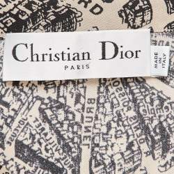 Pre Owned Christian Dior Beige Printed Silk Shirt and Shorts Set S