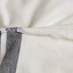 Pre Owned Christian Dior White/Blue Logo Jersey Polo T-Shirt Dress S