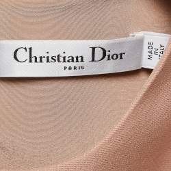 Pre Owned Dior Pink Wool Sleeveless Mini Dress S