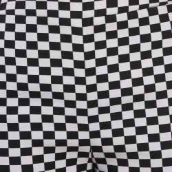 Christian Dior Black/White Checks Cotton Shorts S