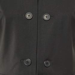 Dior Black Wool Bow Detail Knee Length Dress M