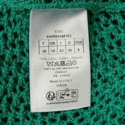 Christian Dior Green Crochet Sheer Mini Dress M