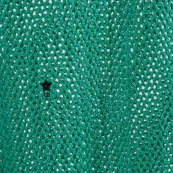 Christian Dior Green Crochet Sheer Mini Dress M