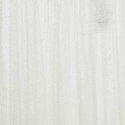 Pre Owned Christian Dior White Flocked Tulle Gathered Midi Skirt S