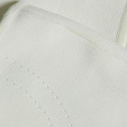 Christian Dior White Logo Band Detail Knit Bralette Top M