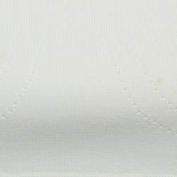 Christian Dior White Logo Band Detail Knit Bralette Top M