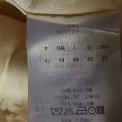Christian Dior Cream Silk Georgette Button Front Shirt L