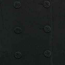 Dior Black Wool Blend Double Breasted Blazer S