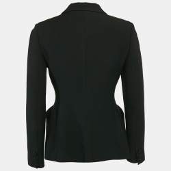 Dior Black Wool Blend Double Breasted Blazer S