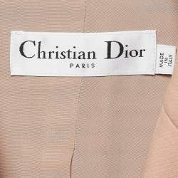 Pre Owned Dior Pink Silk Blend Single Breasted Vest M