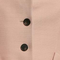 Pre Owned Dior Pink Silk Blend Single Breasted Vest M