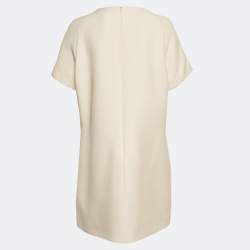 Pre Owned Dior Cream Wool Midi Dress XL