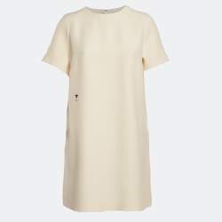 Dior Cream Wool Midi Dress XL