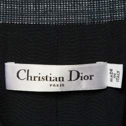 Pre Owned  Dior Navy Blue Cotton Blend Belted Sleeveless Dress M