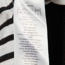 Christian Dior Monochrome Striped Printed Knit Jumper S