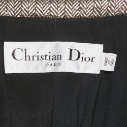 Dior Metallic Herringbone Lurex Double Breasted Blazer S