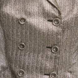 Dior Metallic Herringbone Lurex Double Breasted Blazer S