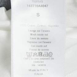 مملوكة مسبقًا Christian Dior White Logo Detail Cotton Polo T-Shirt S