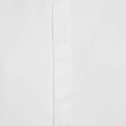 Pre Owned Christian Dior White Paneled Cotton Shirt S