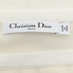 Dior Cream Chiffon Midi Skirt M