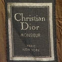 Christian Dior Vintage Khaki Green Cotton Blend Long Coat S 