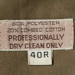 Christian Dior Vintage Khaki Green Cotton Blend Long Coat S 