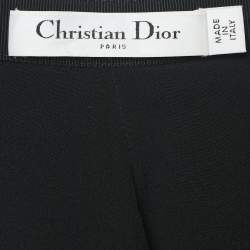Dior Black Silk Blend Quilted Asymmetric Skirt M