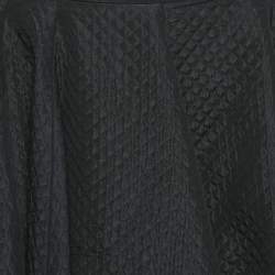 Dior Black Silk Blend Quilted Asymmetric Skirt M
