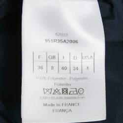 Dior Blue Synthetic Tie-Up Detail Mini Dress S